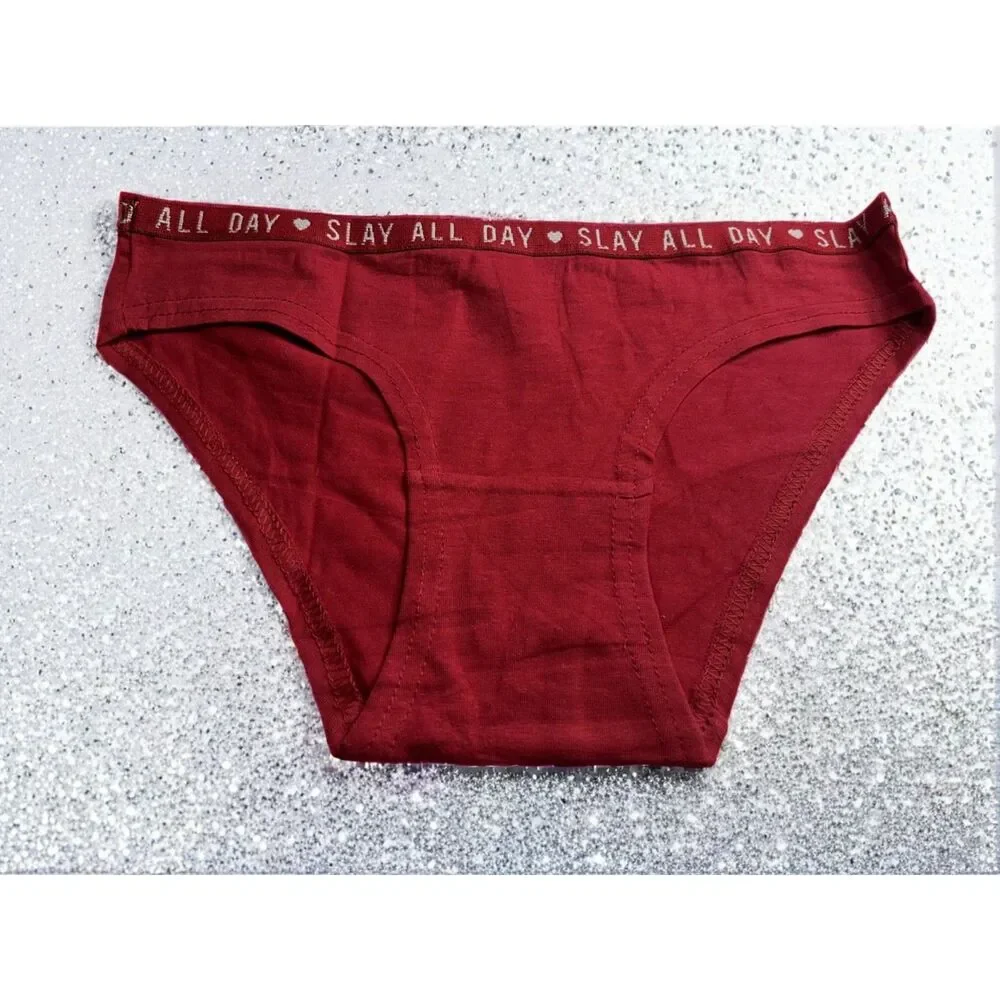 New Bikini Brief Red Slay All Day Small Panties Underwear NWOT